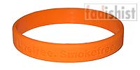 'Smokefree' Orange Cancer Wristband/Bracelet