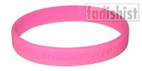 'Making Strides' Breast Cancer Pink Wristband/Bracelet