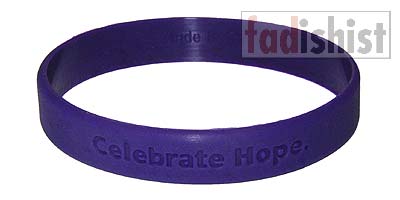 'Celebrate Hope.' Purple Cancer Wristband/Bracelet