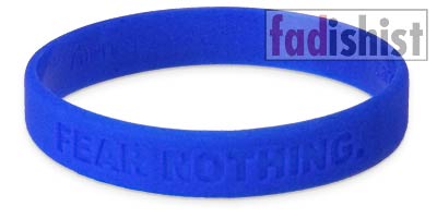 'Fear Nothing' Cancer Blue Wristband/Bracelet