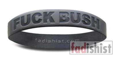 Fuck Bush Black Wristband/Bracelet