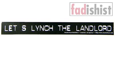 'Let's Lynch the Landlord' Sticker