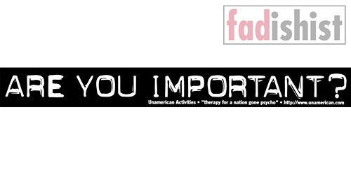 'Are You Important' Sticker