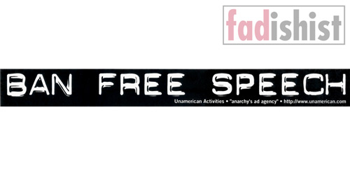 'Ban Free Speech' Sticker