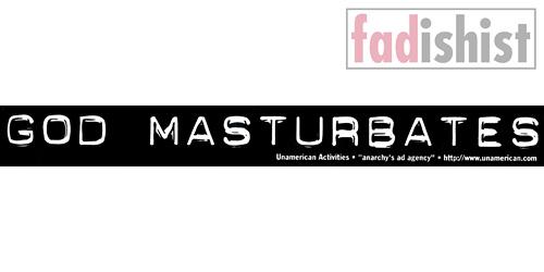 'God Masturbates' Sticker