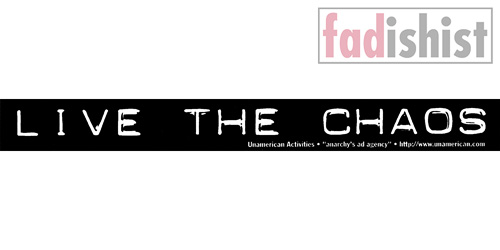 'Live The Chaos' Sticker