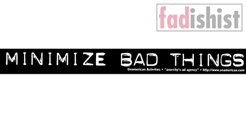 'Minimize Bad Things' Sticker