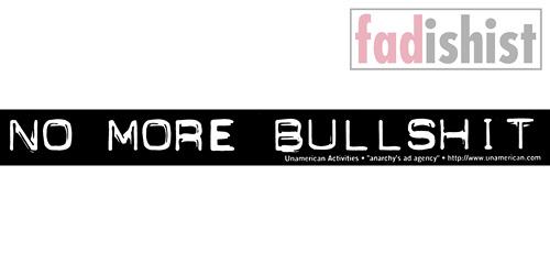 'No More Bullshit' Sticker