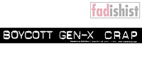 'Boycott Gen-X Crap' Sticker